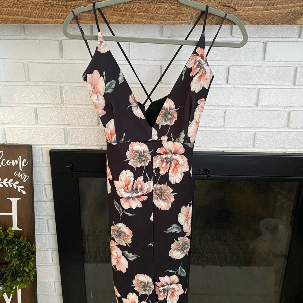 Misguided floral print dress